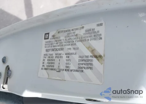 2002 Chevrolet S-10 Ls from USA, damaged, VIN 1GCDT13W72K240961